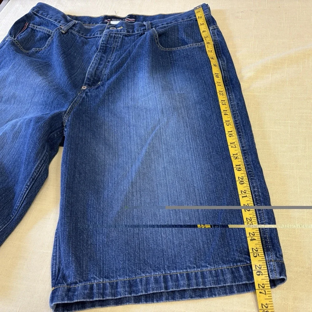 Phat Farm Jean Shorts Size 40 Hip Hop Baggy Cargo Denim Jorts Deadstock 90s Y2K
